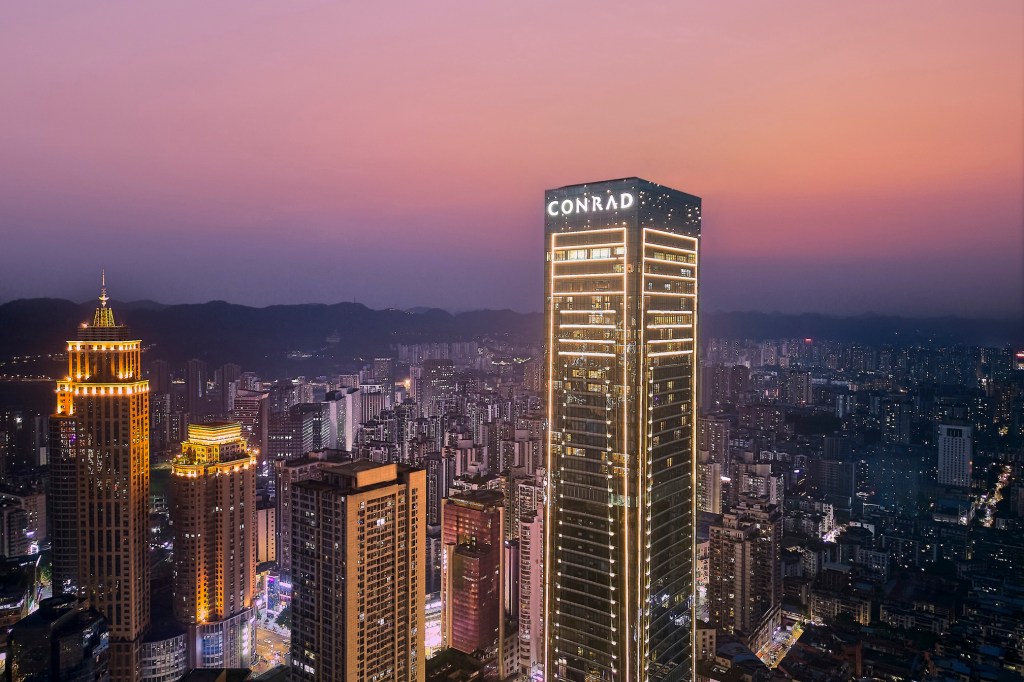 Conrad Chongqing Exterior at Night