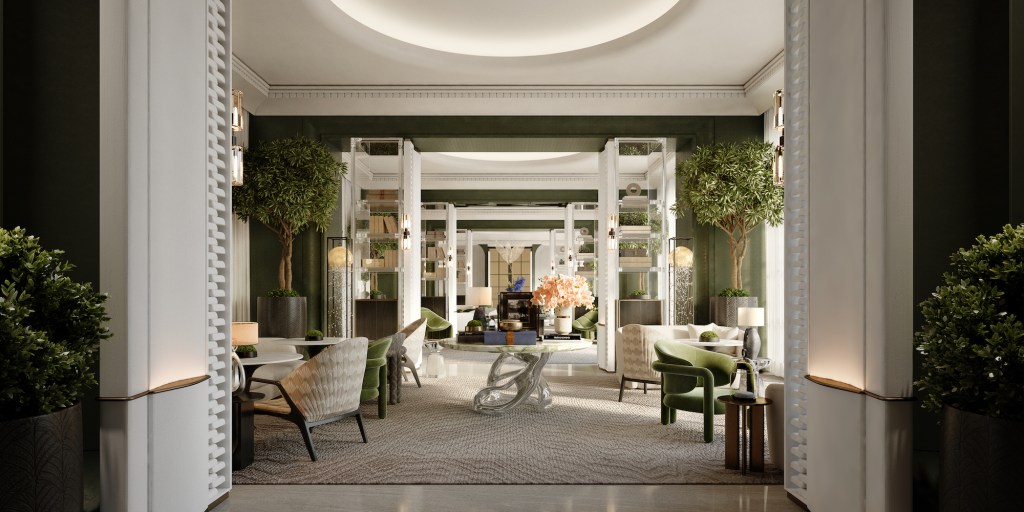 Waldorf Astoria Shanghai Qiantan - Peacock Alley rendering