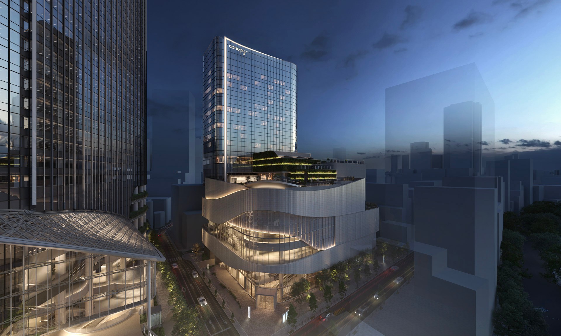 Canopy by Hilton Tokyo Akasaka - Exterior Rendering ホテル外観