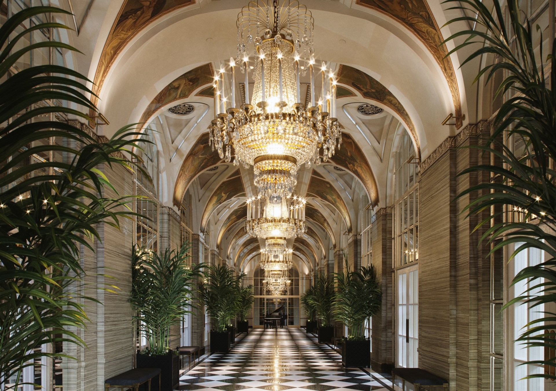 Waldorf Astoria New York Silver Corridor - Credit Noe & Associates Courtesy The Boundary