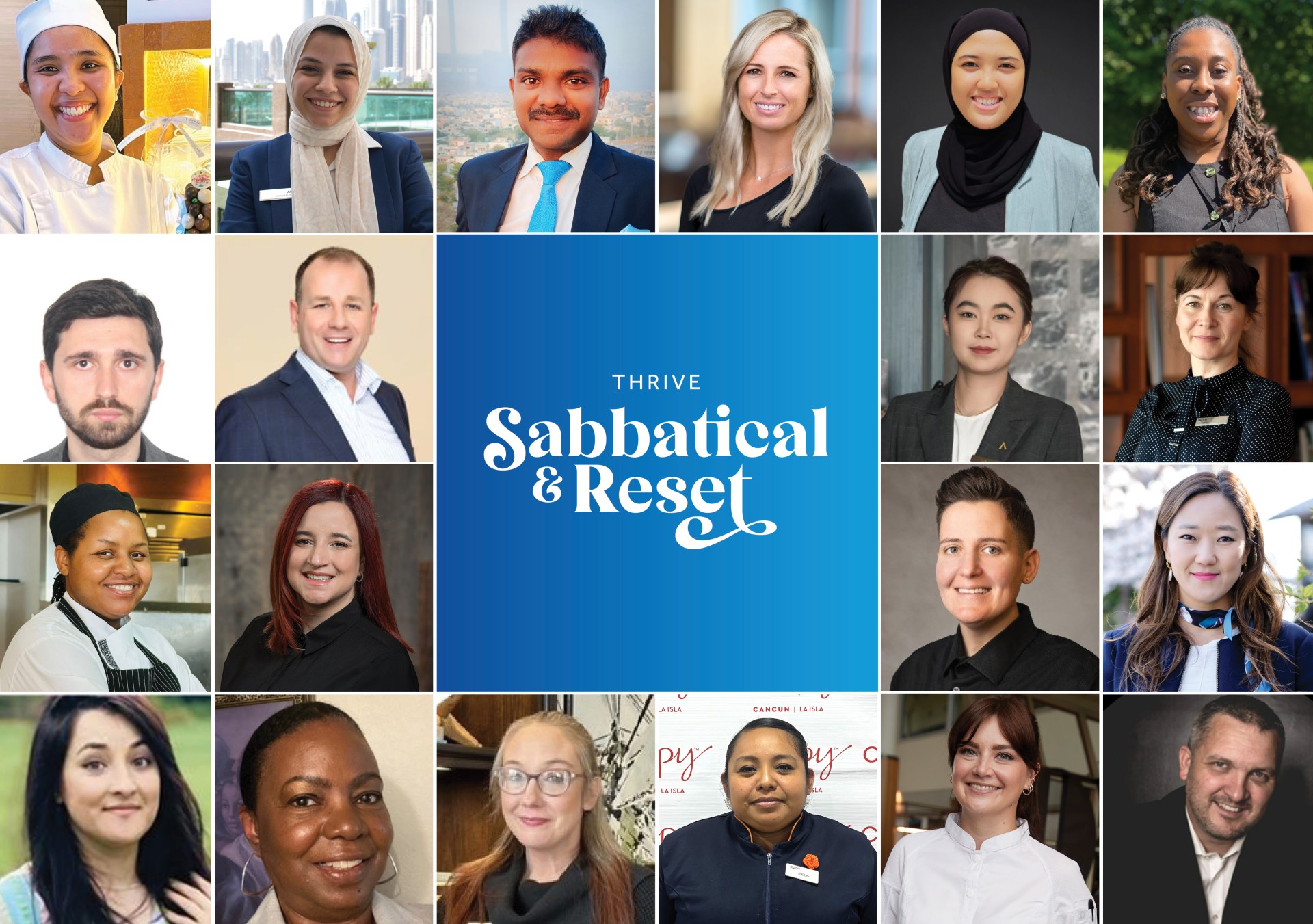 Hilton 2025 Thrive Sabbatical & Reset Recipients Collage