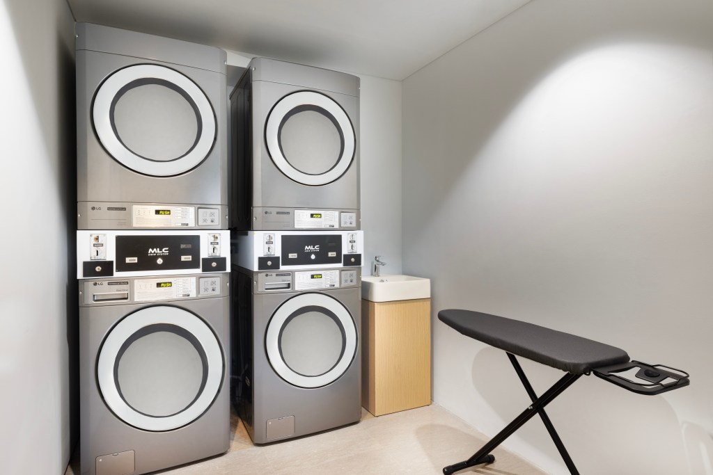 Washers, dryers and ironing board