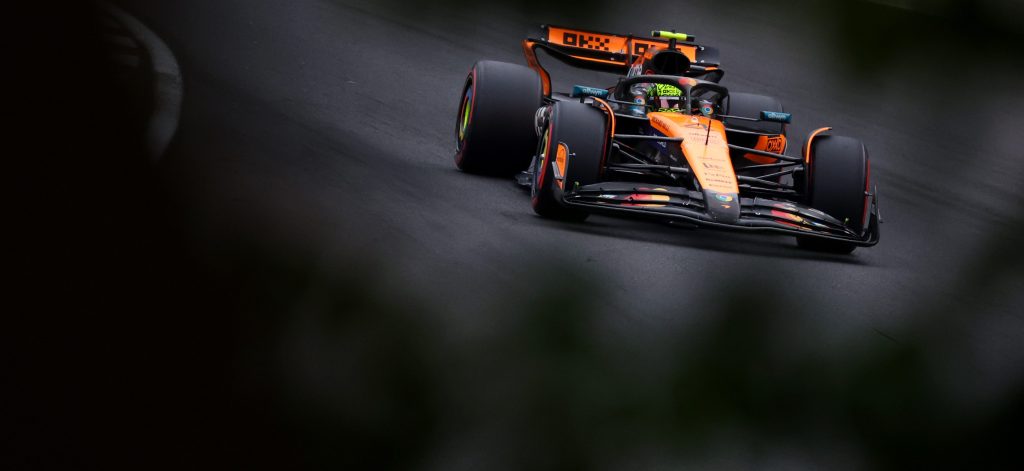 A McLaren Formula 1 car on track