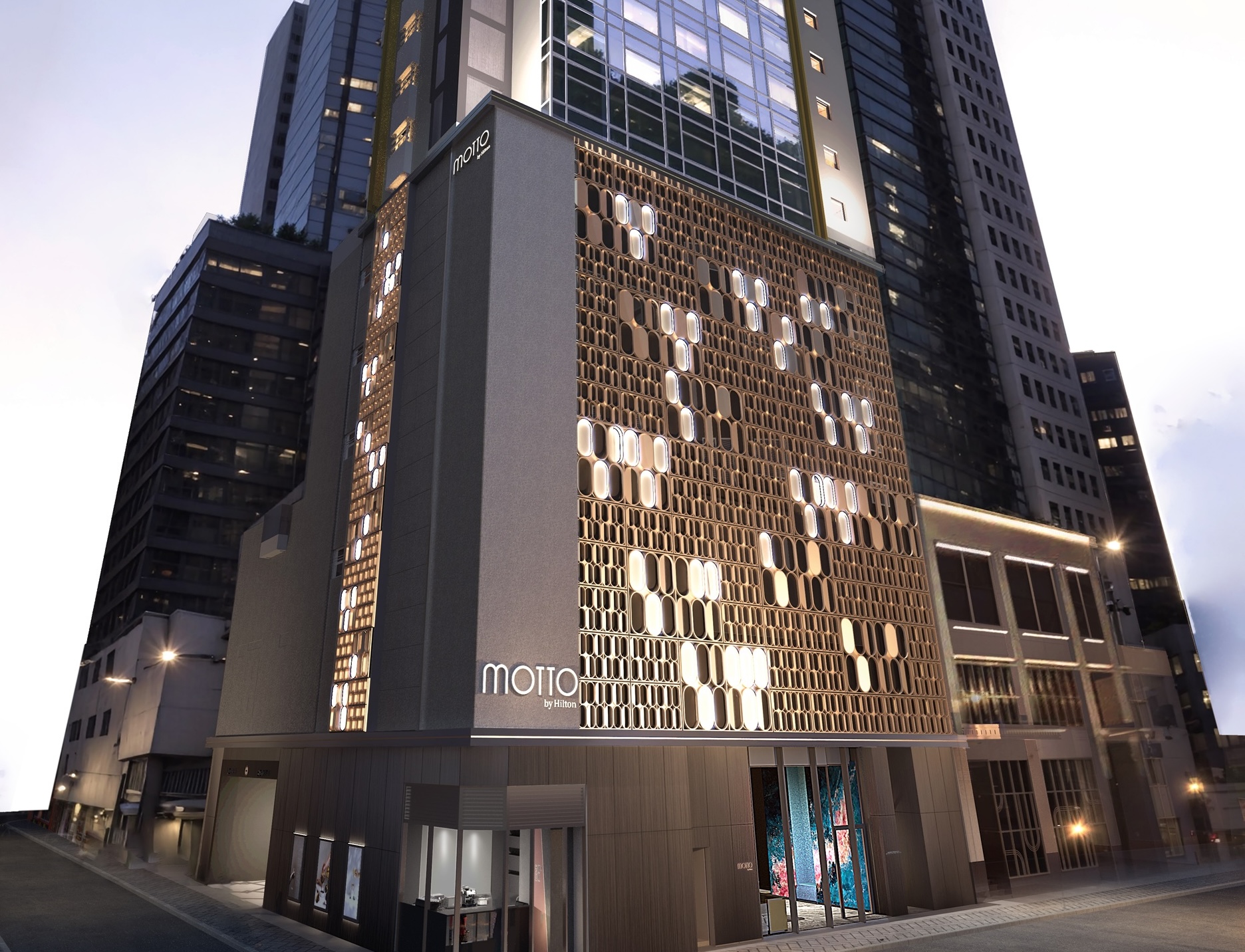 The exterior of the hotel