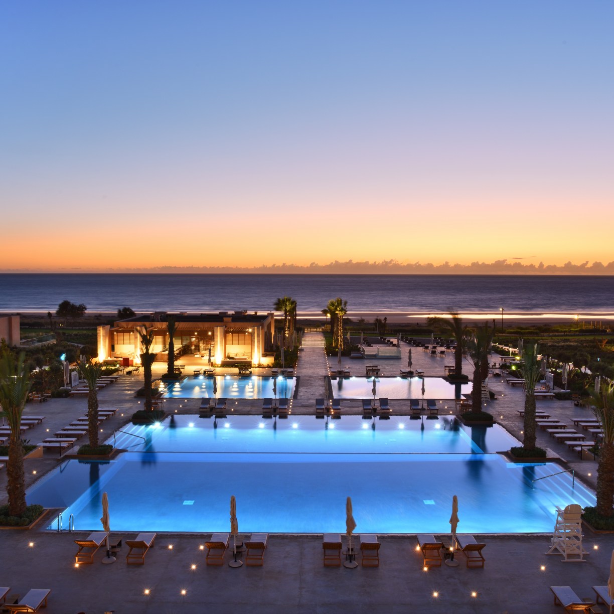 pool, ocean view at Hilton Taghazout Bay Beach Resort & Spa