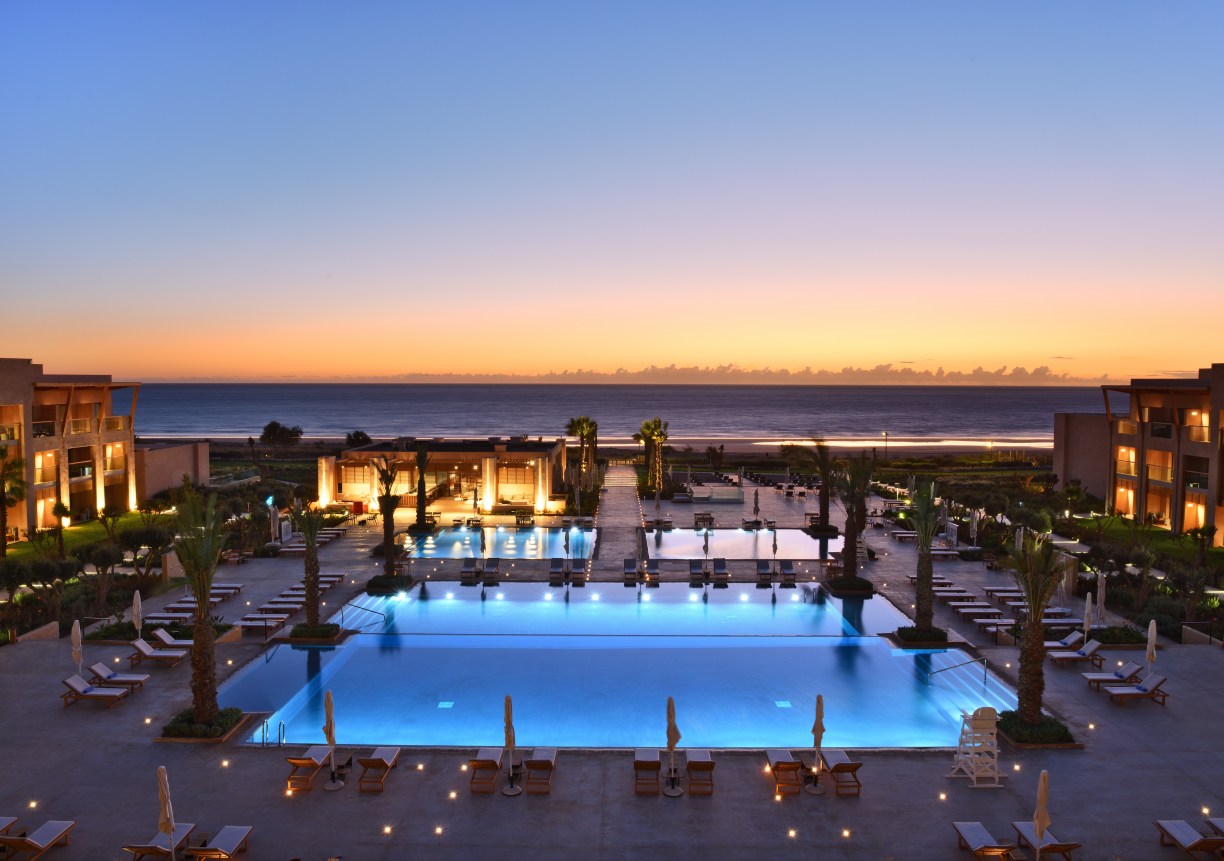pool, ocean view at Hilton Taghazout Bay Beach Resort & Spa