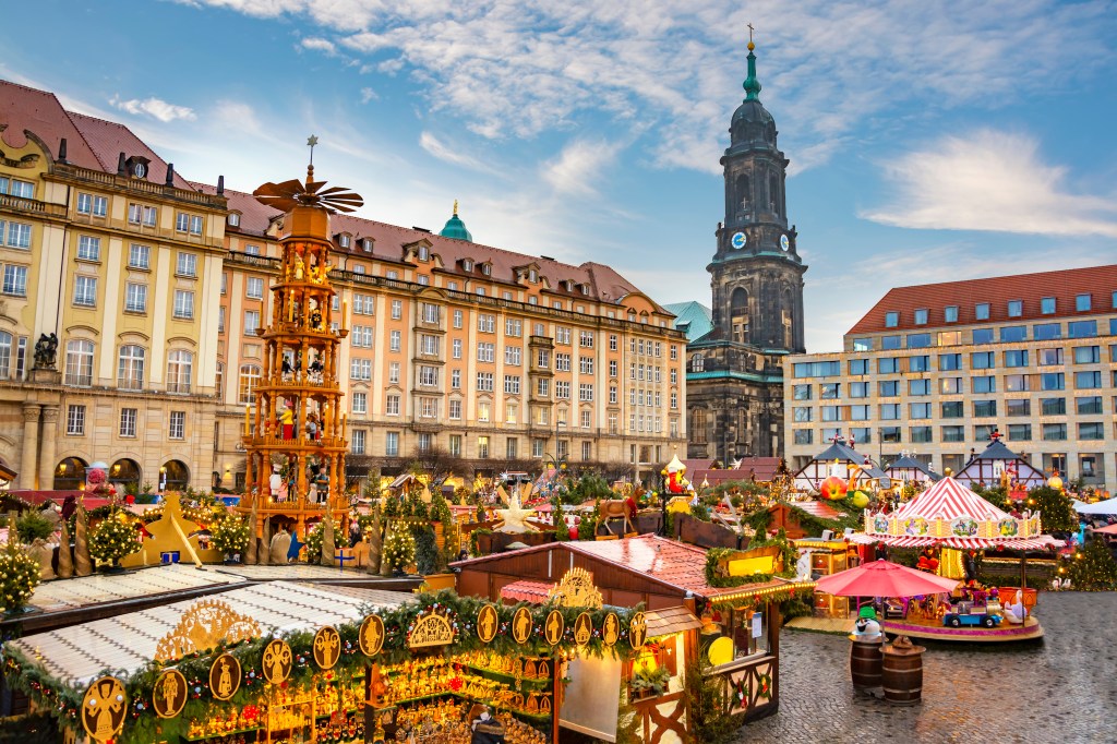 Christmas Market in Dresden, Germany, daytime