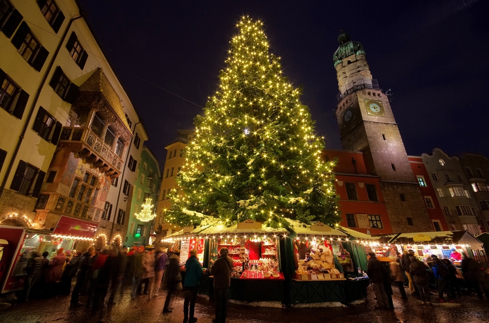 Innsbruck Christmas Market, nighttime