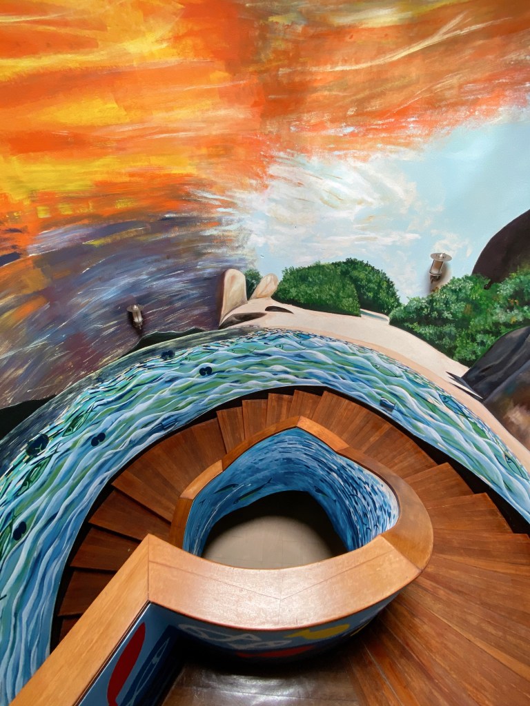 Art Gallery staircase at Hilton Seychelles Labriz Resort & Spa