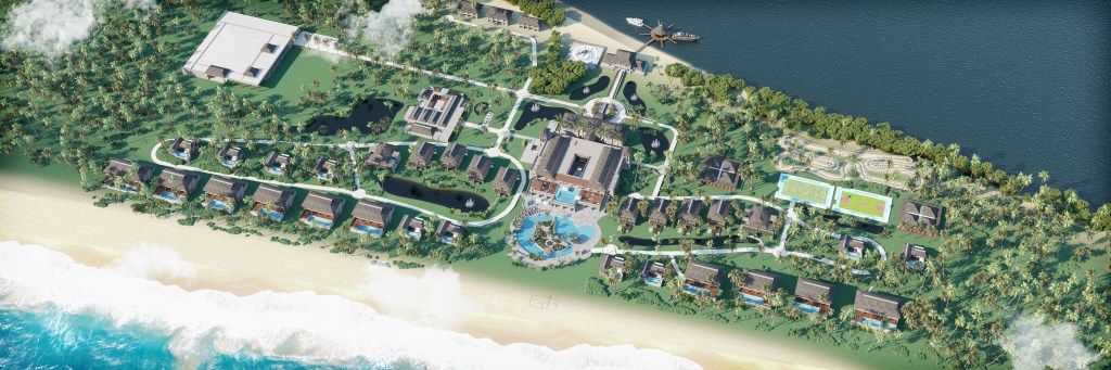 Koko Beach Resort Ilashe Lagos, Curio Collection by Hilton - Aerial View Rendering