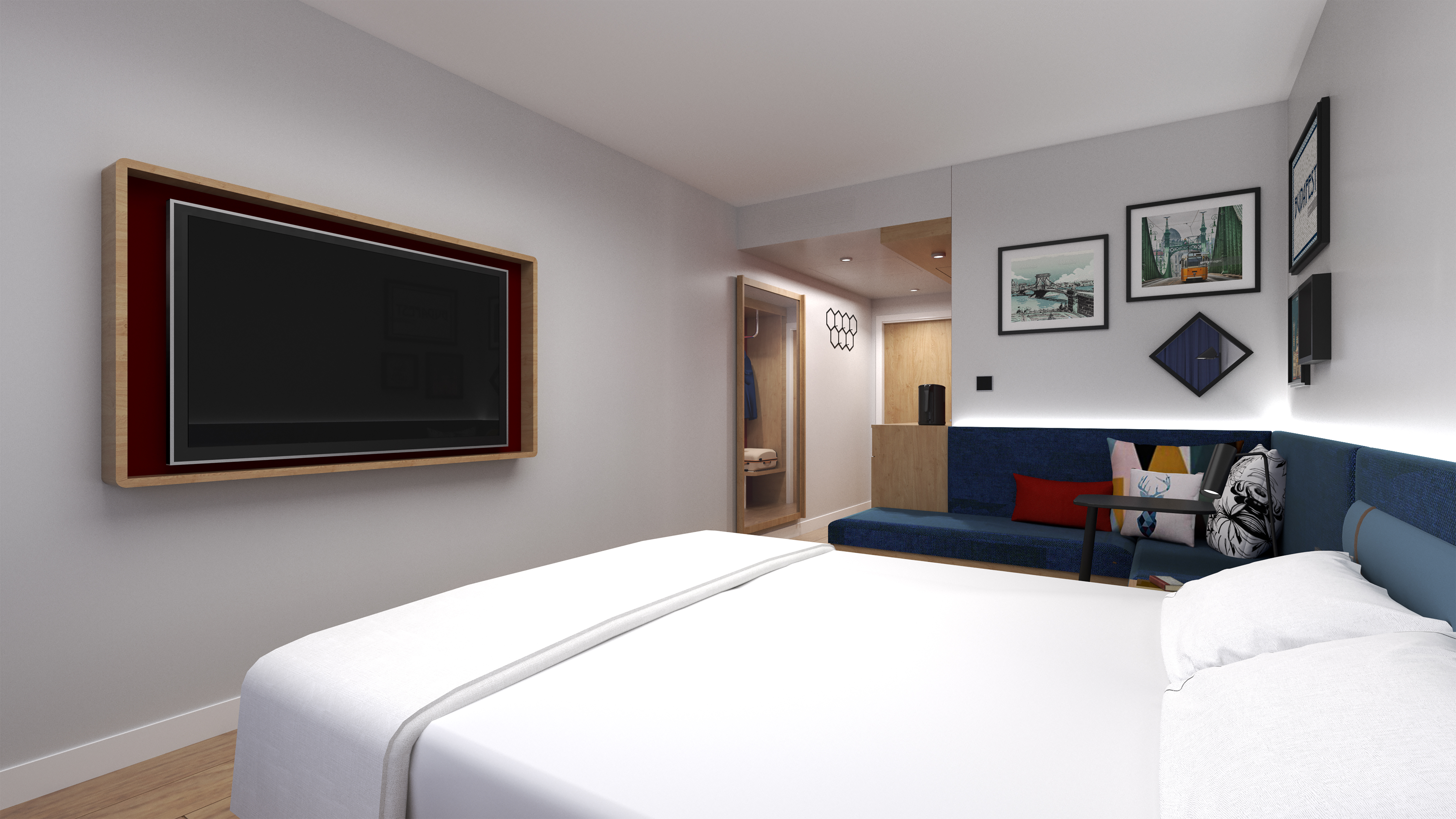 Hampton by Hilton Budapest City Centre - Guest Room Rendering