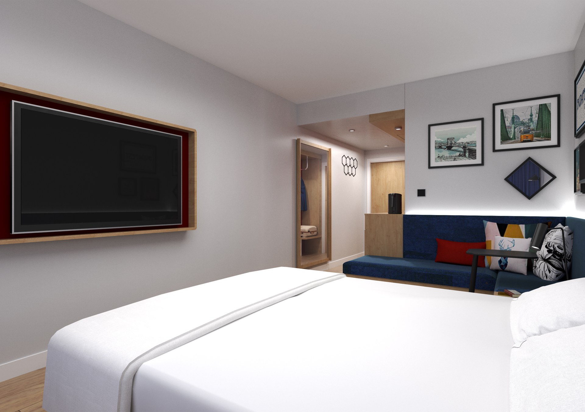 Hampton by Hilton Budapest City Centre - Guest Room Rendering