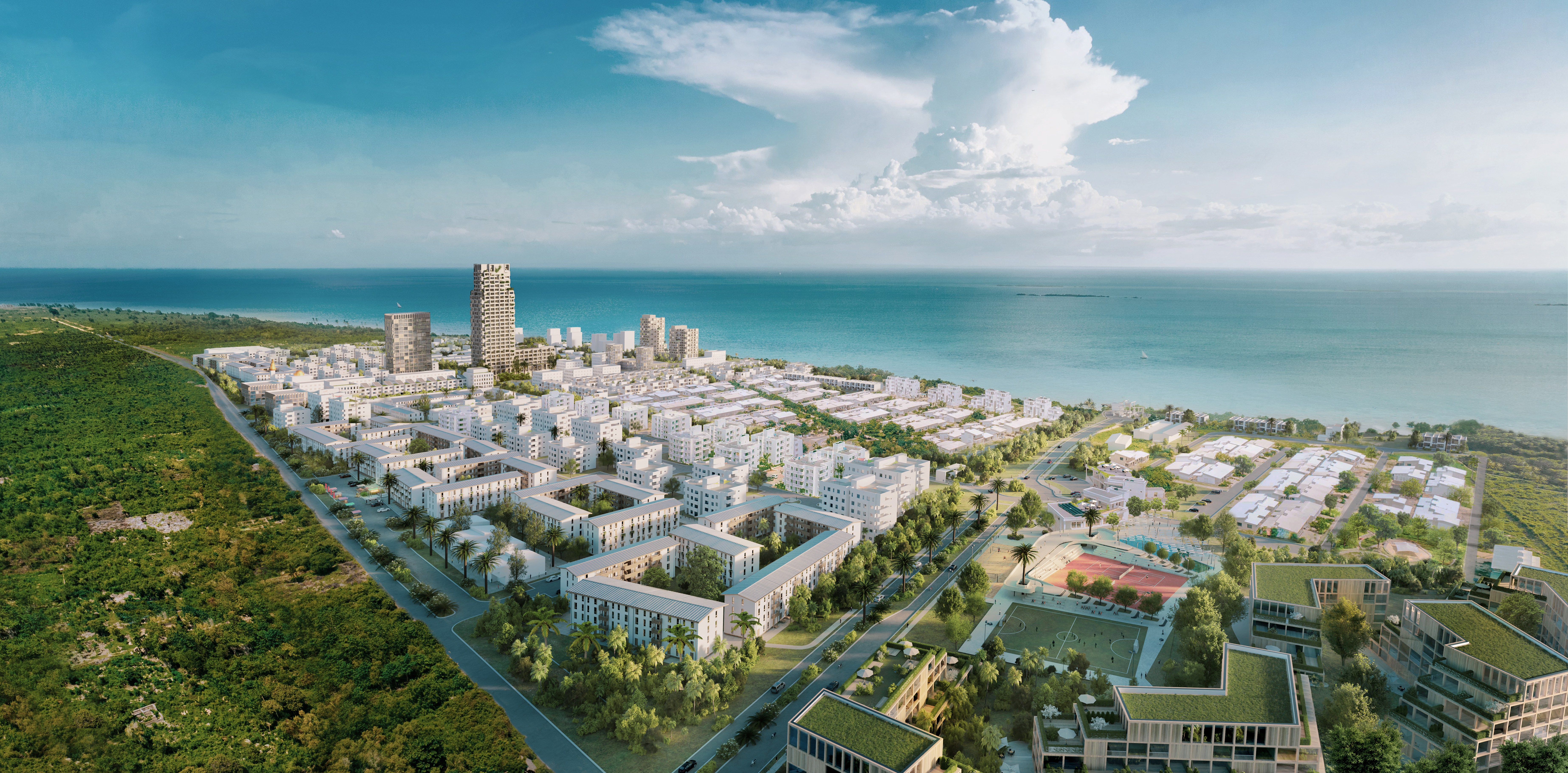 Canopy by Hilton Zanzibar The Burj - Rendering - Birdview - FumbaTown