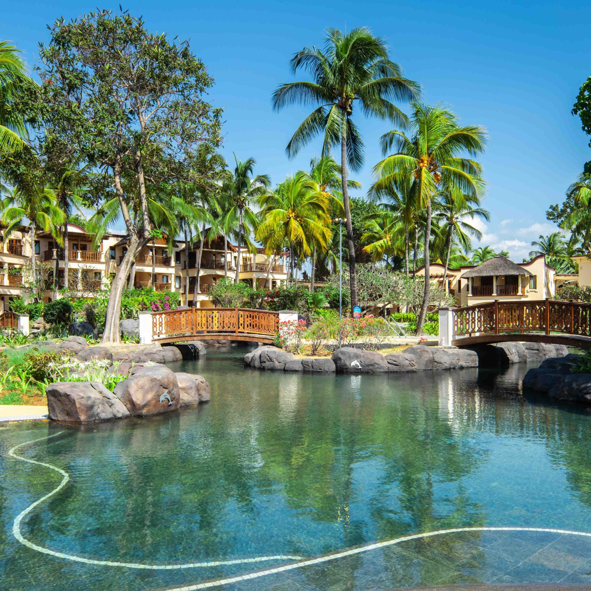 Hilton Mauritius Resort & Spa - Exterior view of Hotel from Main Pool