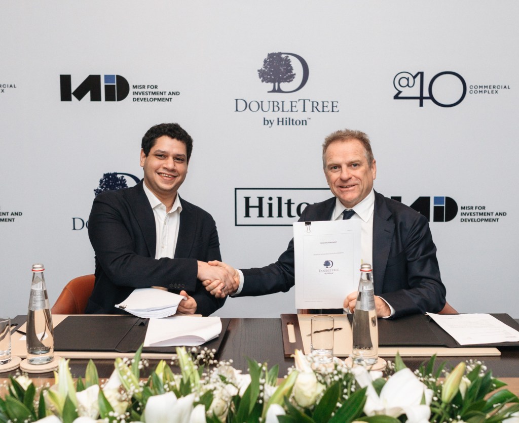 Signing Ceremony (Left to right) - Mr. Ahmed Hamada Abo El Enein, CEO, Misr Company for Investment and Development Co. and Simon Vincent, EVP &amp; President, Europe, Middle East &amp; Africa, Hilton