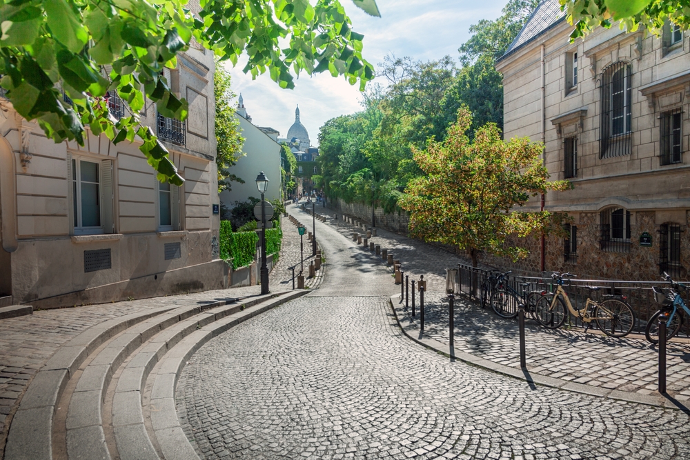 Street,In,Quarter,Montmartre,In,Paris,,France.