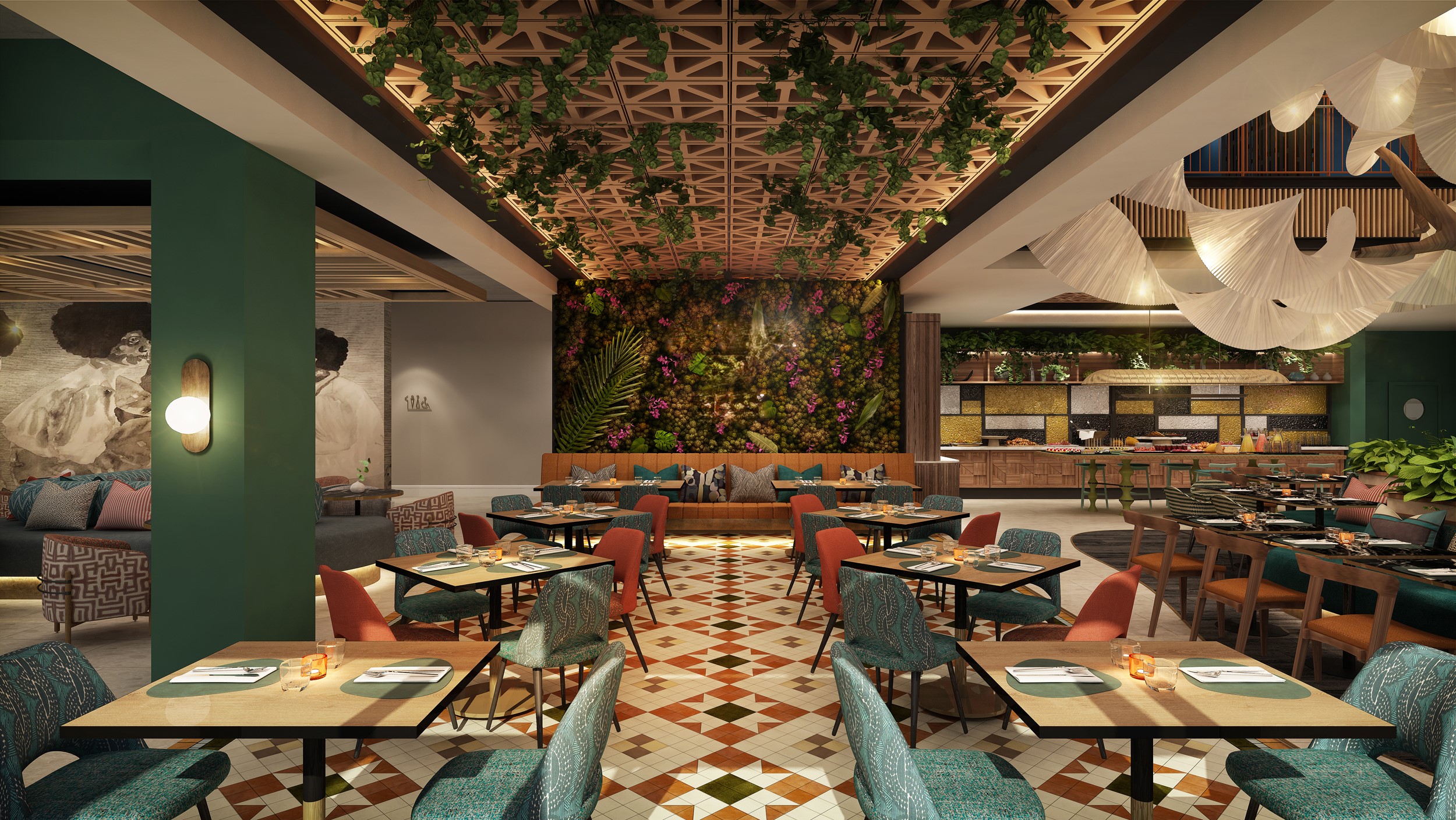 Canopy by Hilton Cape Town Longkloof - Dining, tables and chairs, breakfast bar