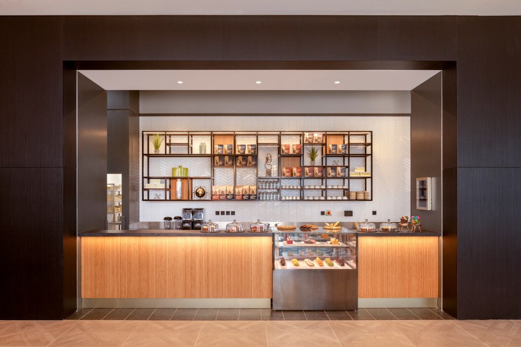 Hilton Woking - Glow lounge coffee, tea and pastries area