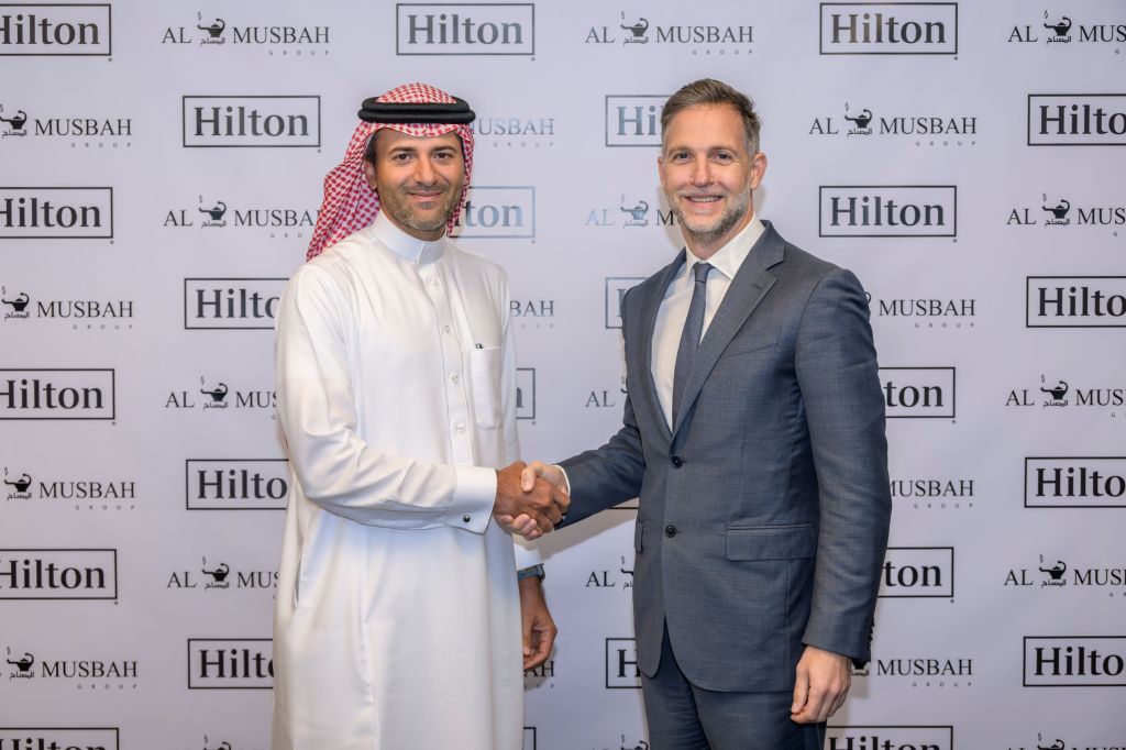 Mohammed Almusbahi, director, Al Musbah Group &amp; Amir Lababedi. managing director development MEA, Hilton