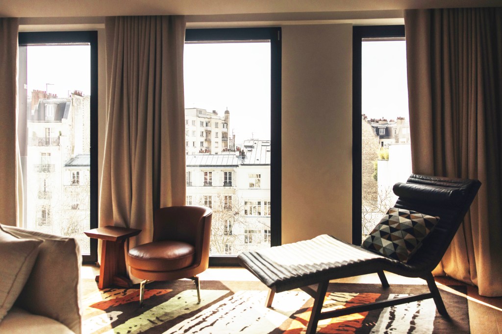 Sax Paris, LXR Hotels & Resorts - Prestige Junior Suite, lounge chair and other seating by window