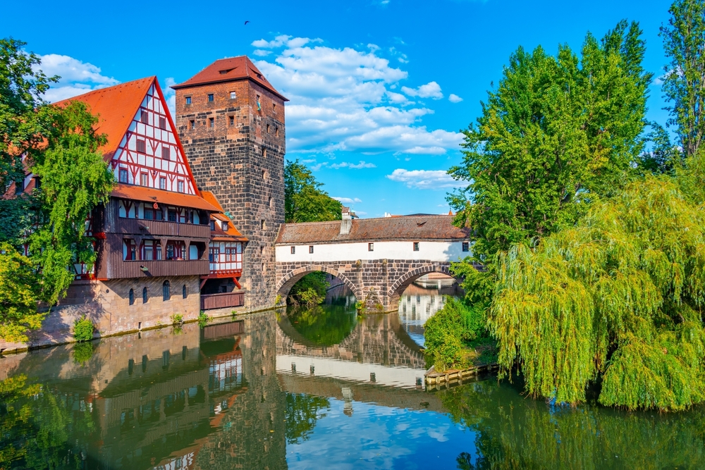 Historical Old Town With View Of Weinstadel Building Water Tower