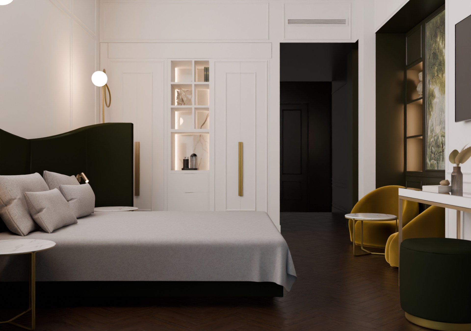 A bedroom in the Majestic Palace Sorrento