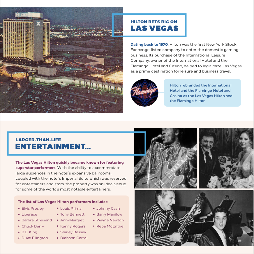 Screenshot of Hilton Las Vegas Fact Sheet