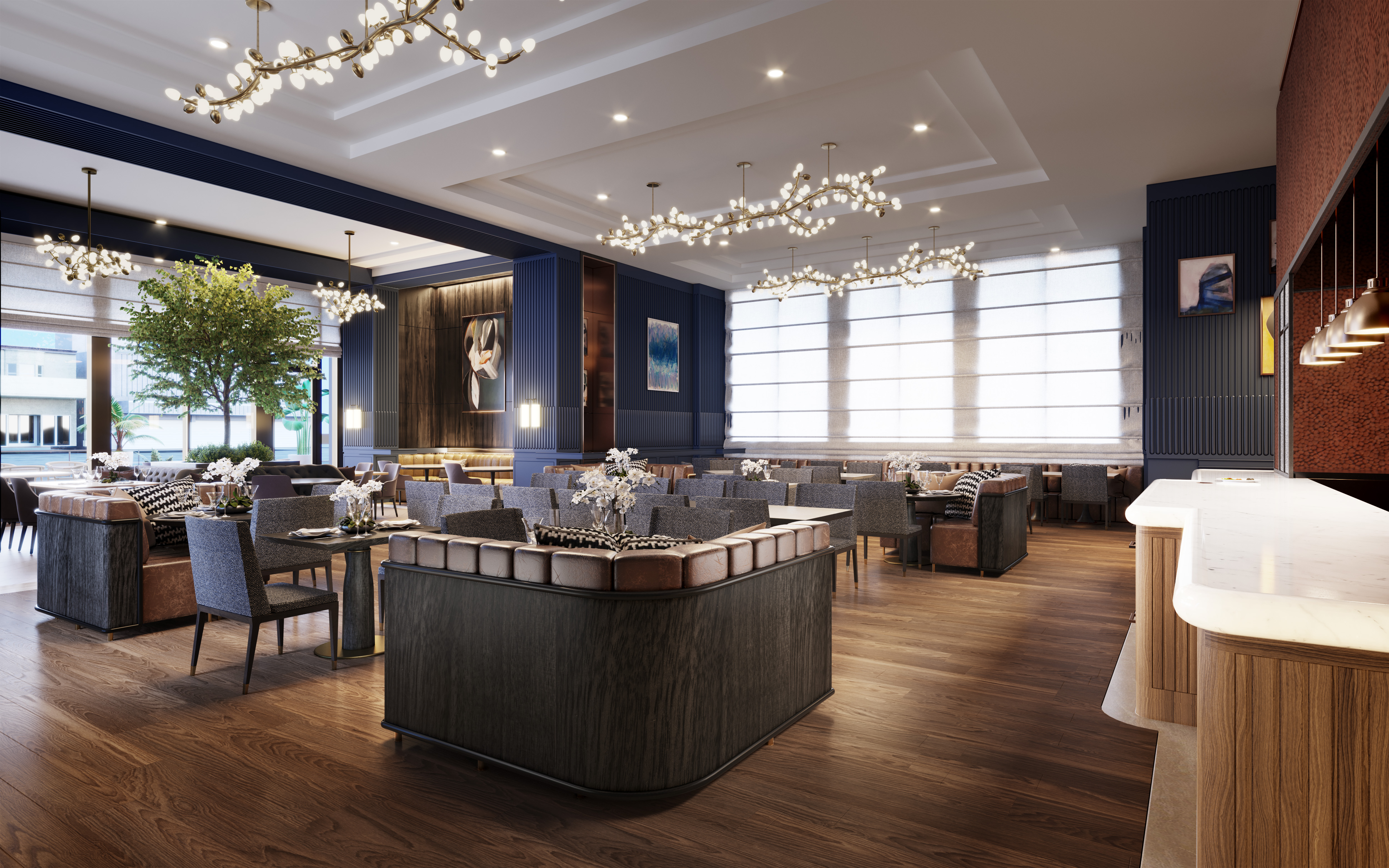 Blue Aster hotel restaurant at Conrad Nashville