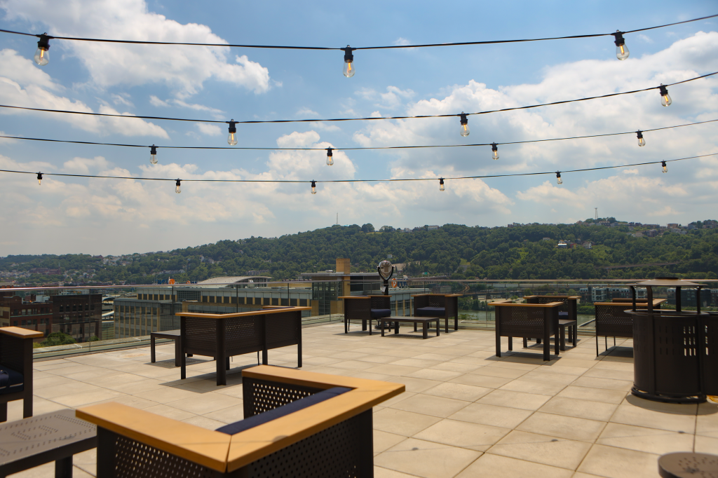 rooftop terrace Pittsburgh hotel Joinery Hotel Pittsburgh Curio Collection by Hilton