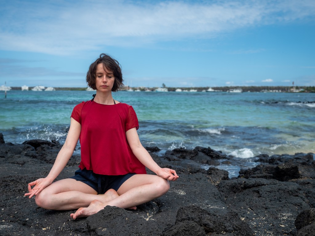 yoga beach ocean Royal Palm Galapagos, Curio Collection by Hilton