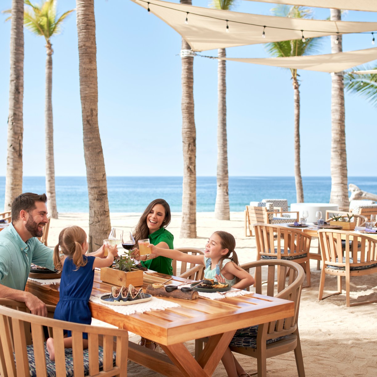 family beach hotel dining kids Conrad Punta de Mita