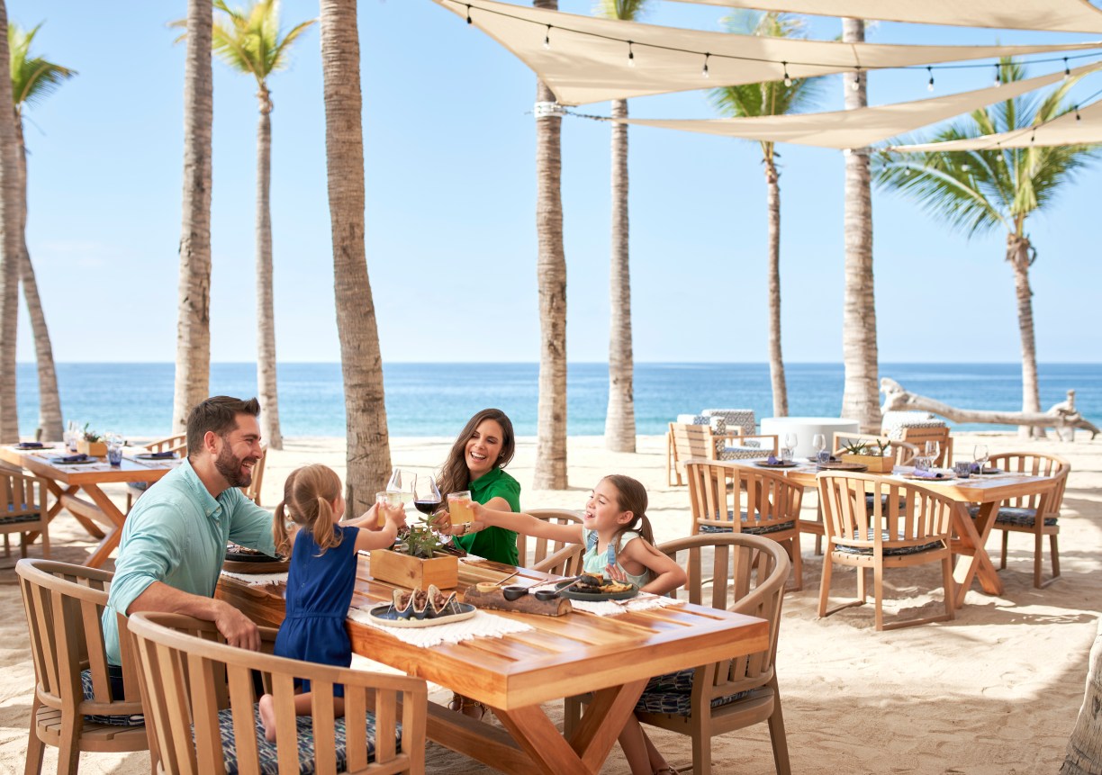 family beach hotel dining kids Conrad Punta de Mita