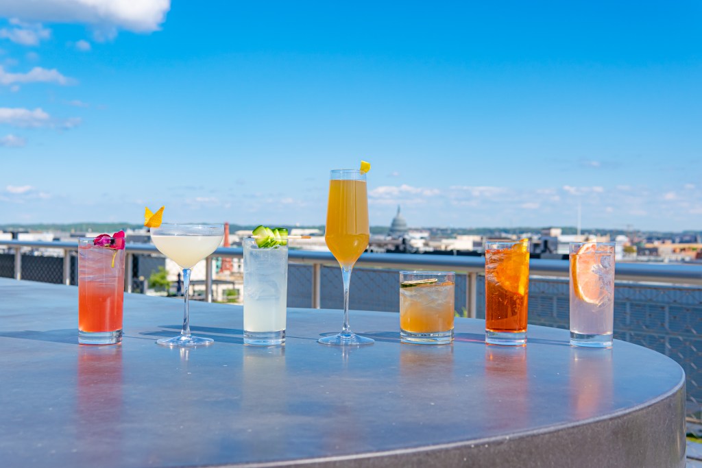 restaurants drinks at Summit rooftop Conrad Washington DC