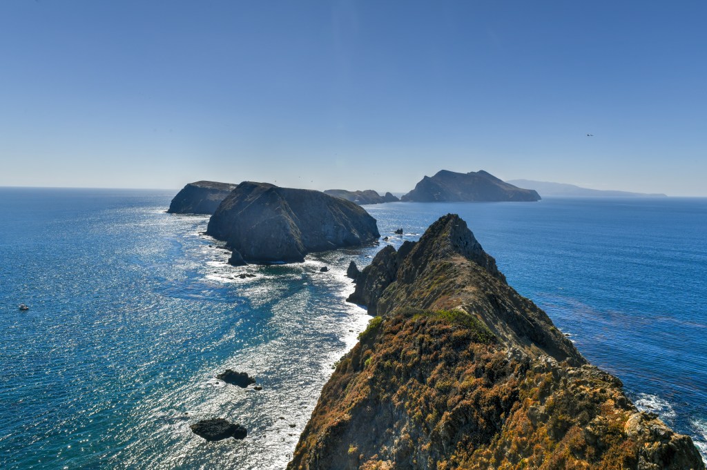 View From Inspiration Point Anacapa Island California In Channel Islands