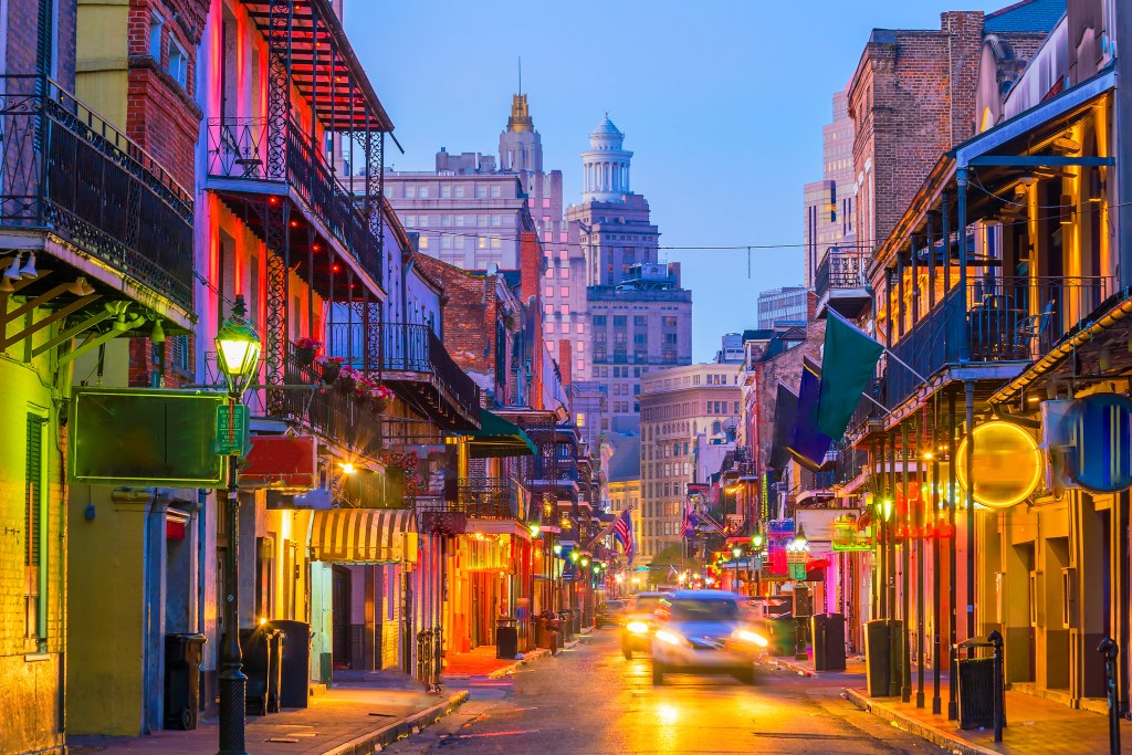 Pubs And Bars With Neon Lights In The French Quarter new orleans