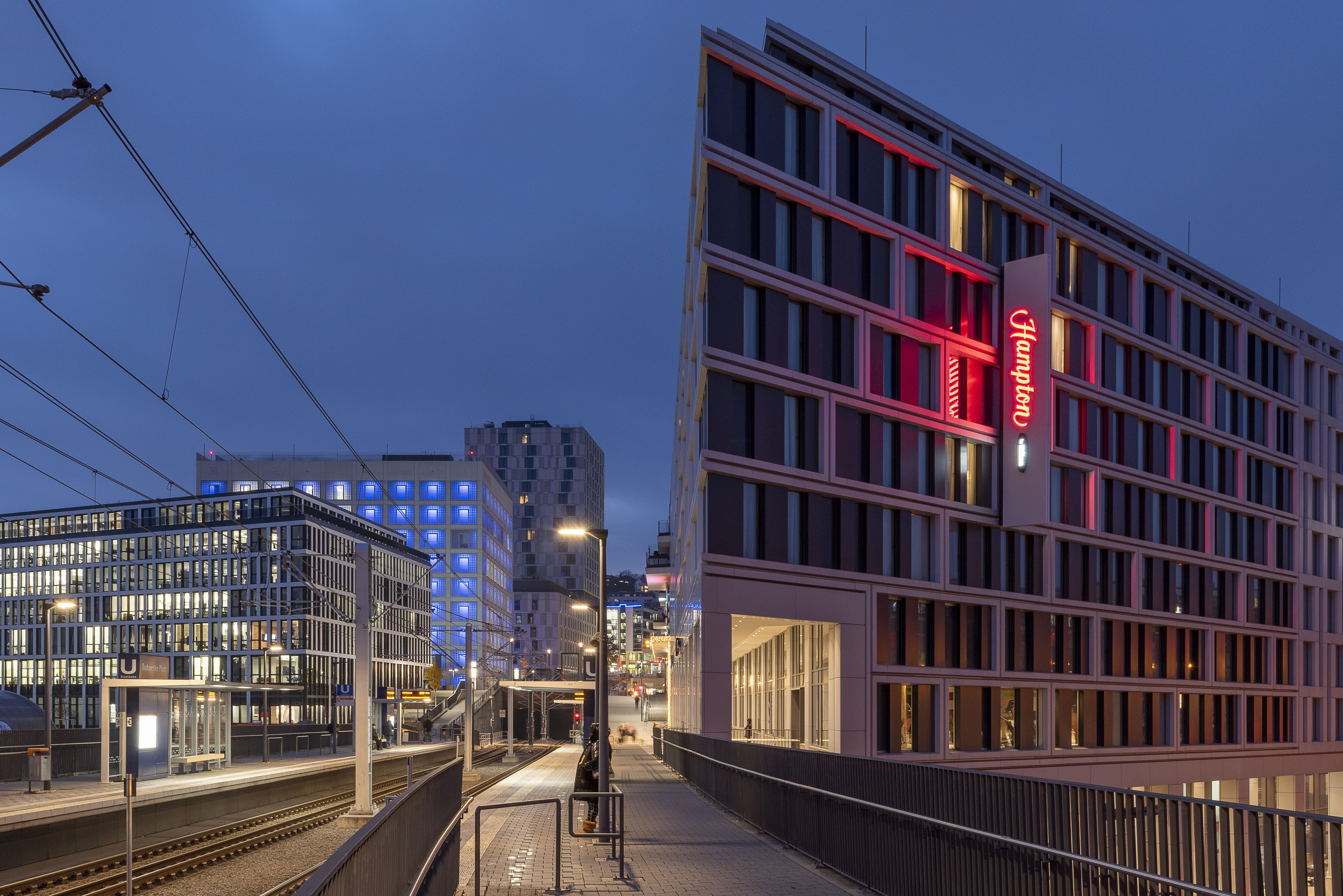 exterior at night Hampton by Hilton Stuttgart City Center Pumpkin Festival