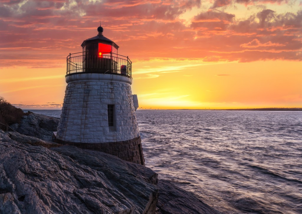 Castle Hill Lighthouse Newport, Rhode Island Sunset New England Fall