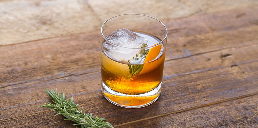 autumn old fashioned, rosemary