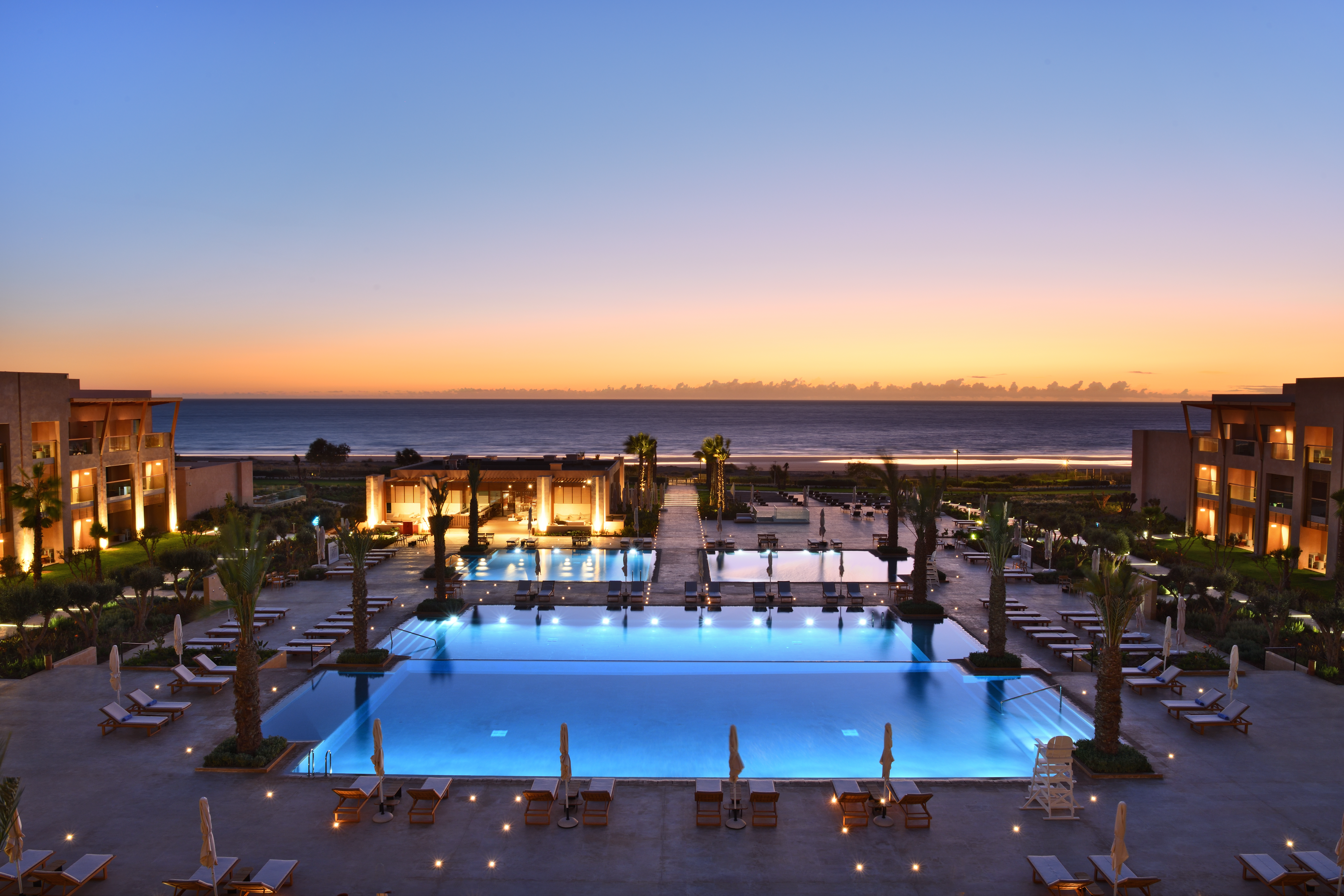 pool, ocean view at Hilton Taghazout Bay Beach Resort & Spa