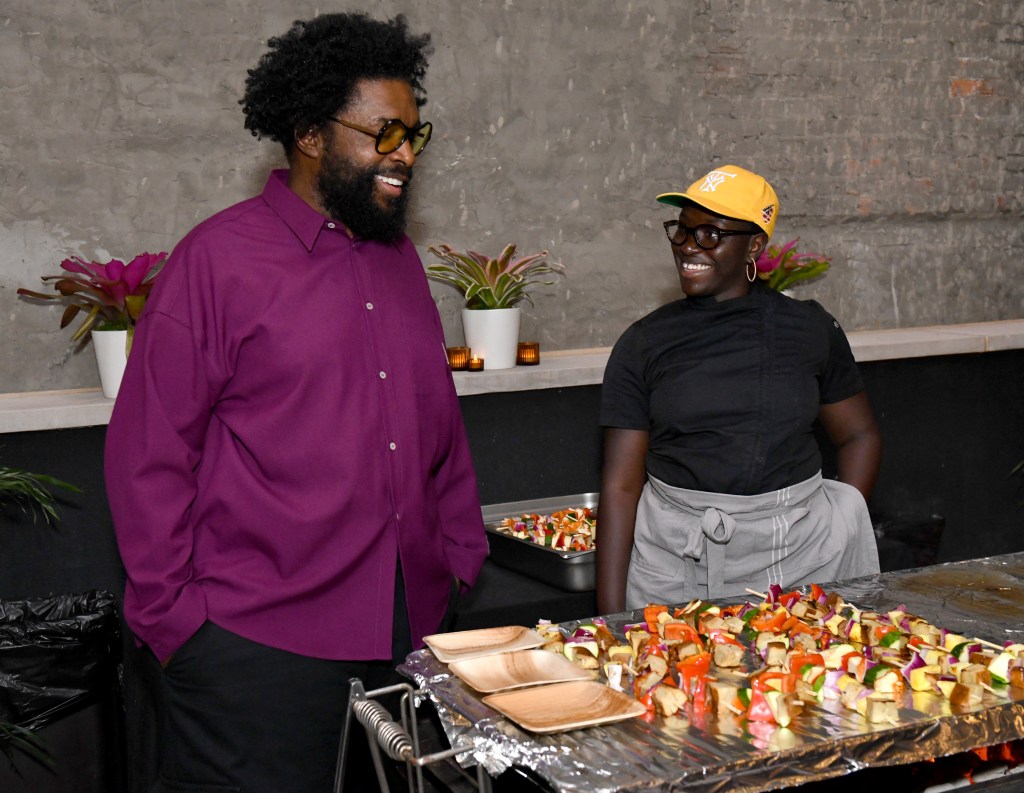 Questlove (L) attends an exclusive Hilton Honors event at Motto by Hilton New York City Chelsea