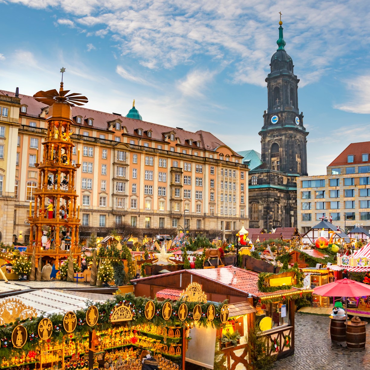 Christmas Market in Dresden, Germany, daytime