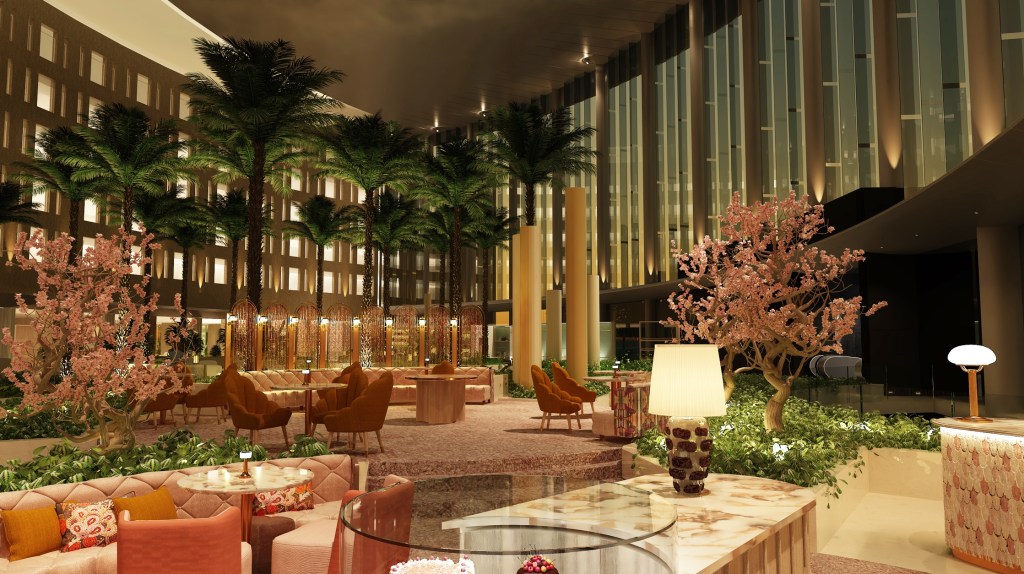 Waldorf Astoria Cairo Heliopolis - Rendering luxury hotel lobby