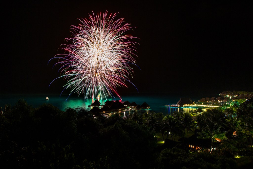 New Year's Eve Fireworks at Conrad Bora Bora Nui