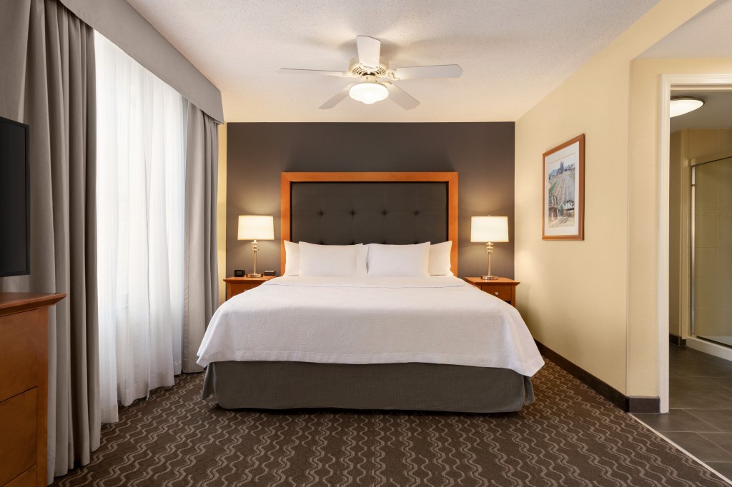 Homewood Suites by Hilton Allentown-Bethlehem Airport King Guest Suite Bedroom