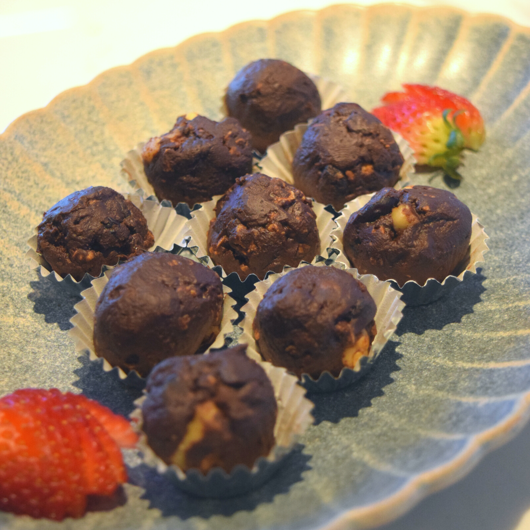 Quick Choco Fruffles with Mixed Dried Fruit & Nuts