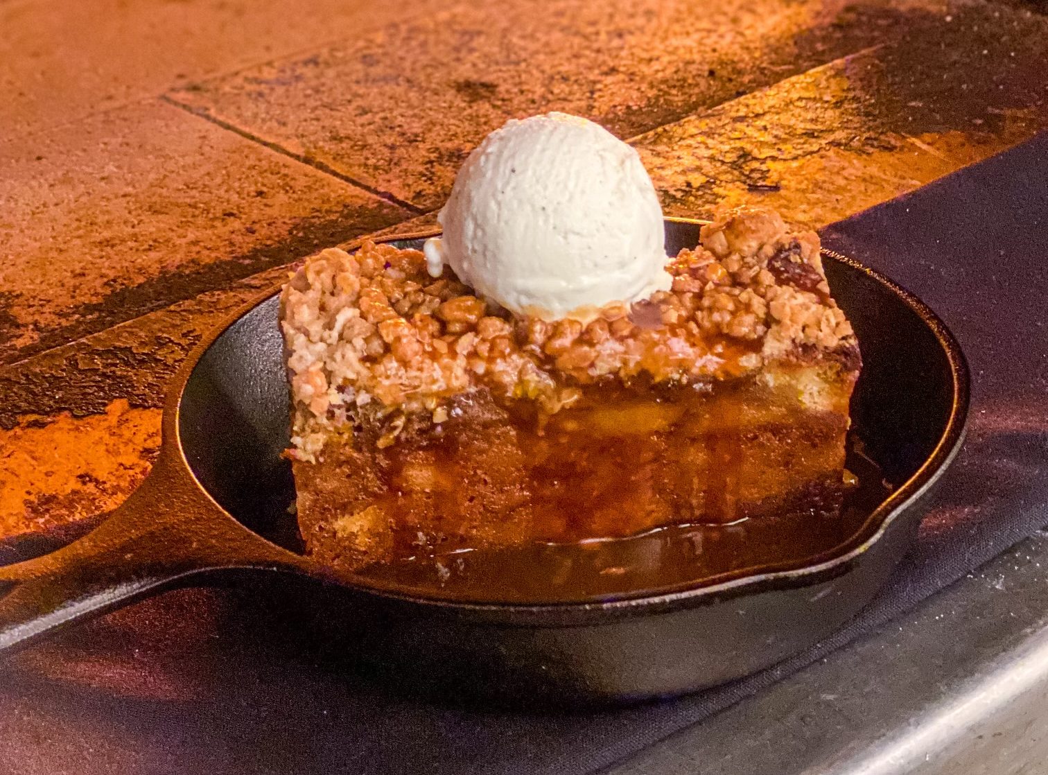 Hawaiian Sweet Roll Bread Pudding with an Oat Streusel Topping
