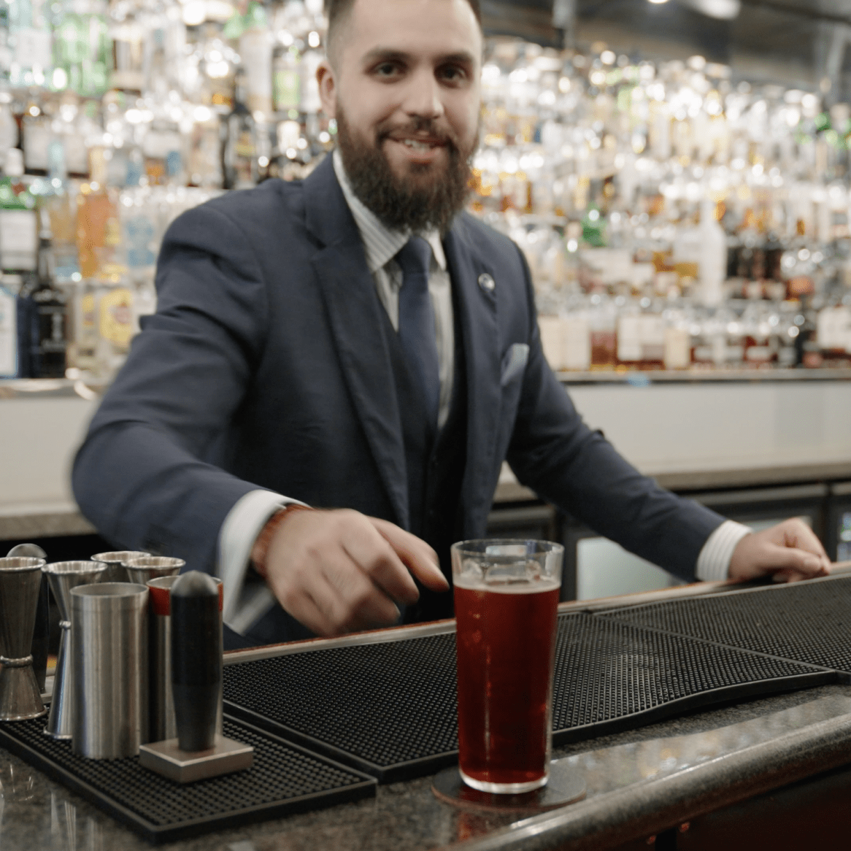 Matthew Swan, assistant food & beverage manager, Waldorf Astoria Edinburgh - The Caledonian makes The Ruby Cocktail