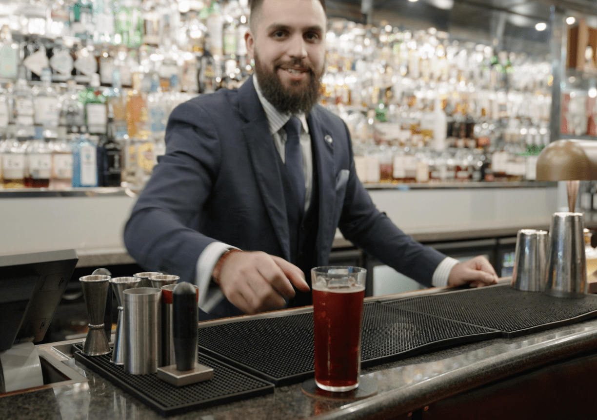 Matthew Swan, assistant food & beverage manager, Waldorf Astoria Edinburgh - The Caledonian makes The Ruby Cocktail