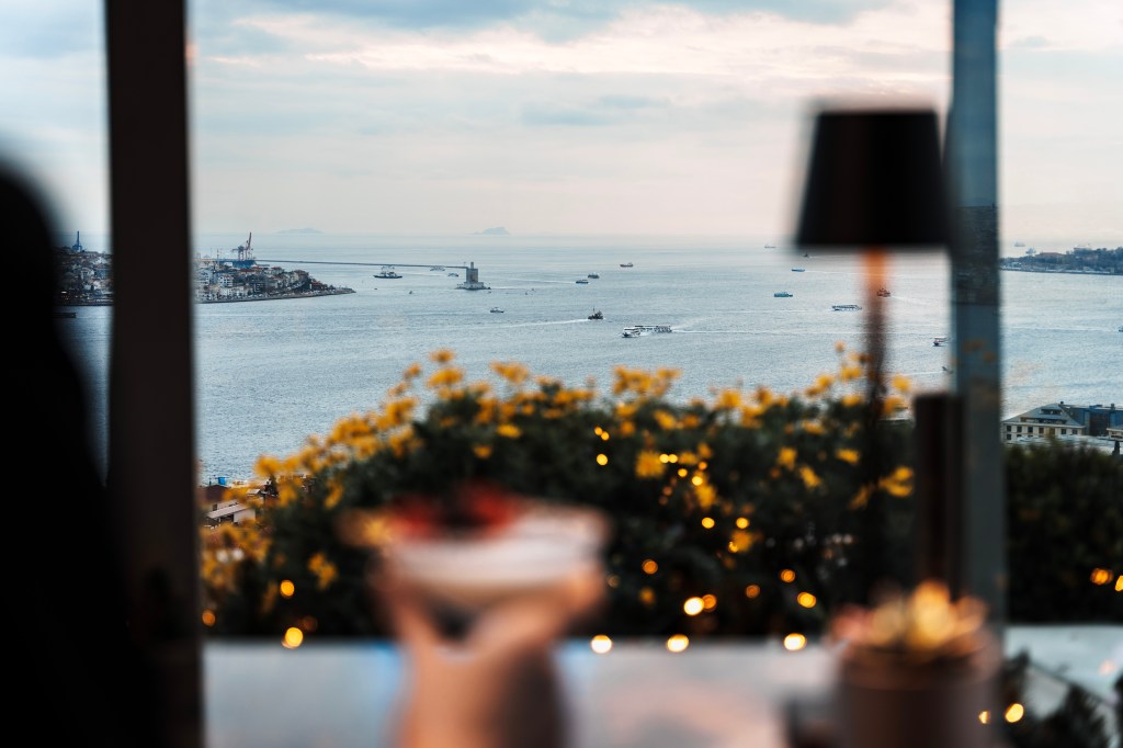 View from Conrad Istanbul Bosphorus - Summit Bar &amp; Terrace