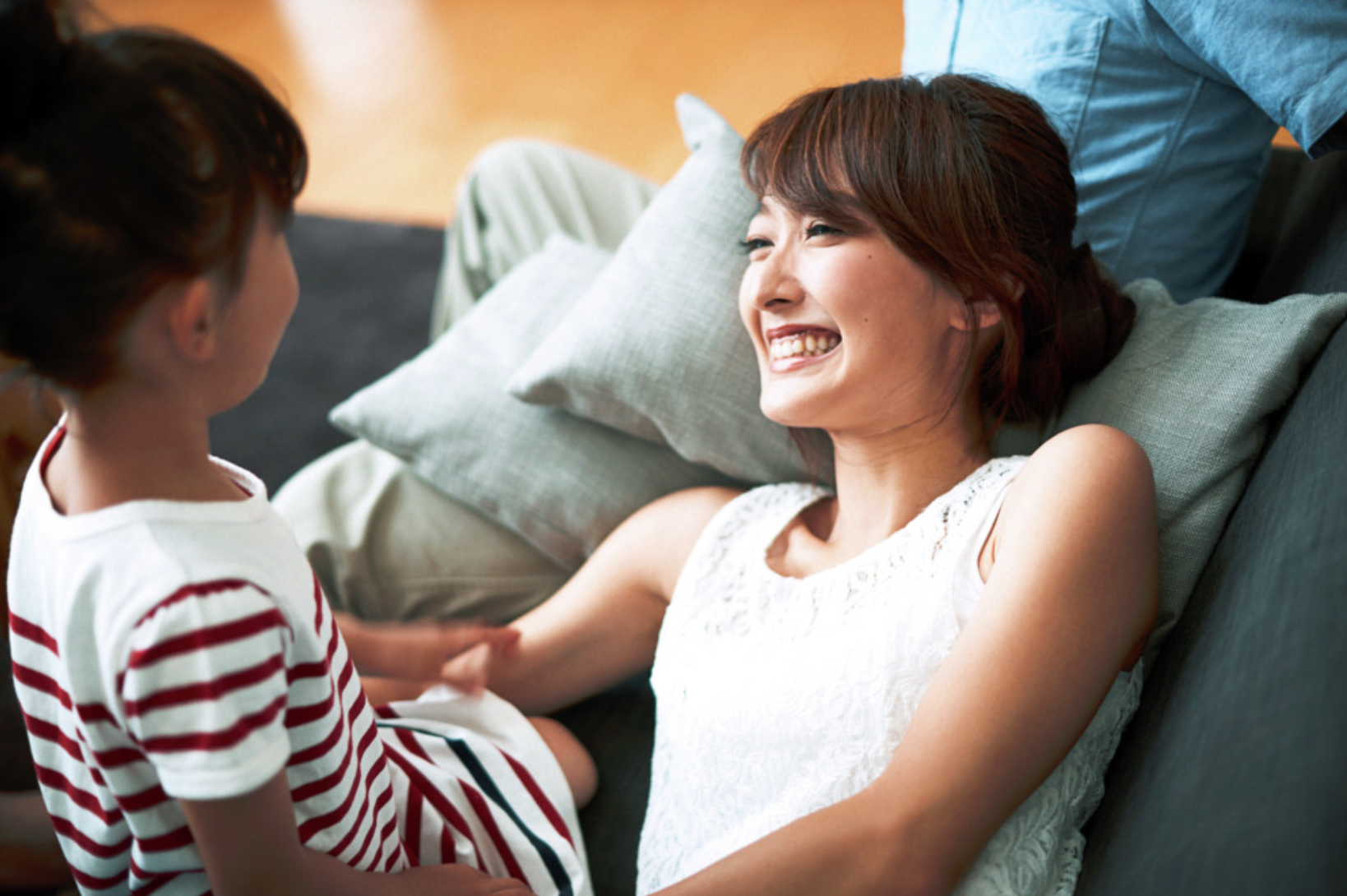 Mom and Daughter laughing